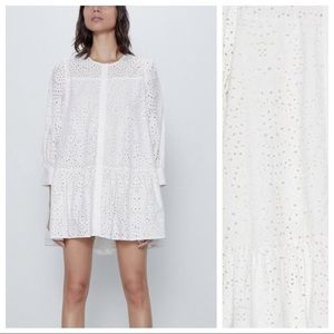 NEW Zara Embroidered Eyelet Dress